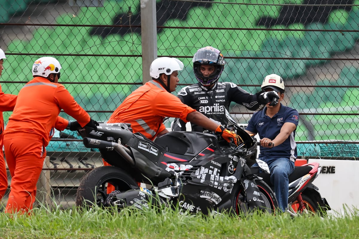 Jorge Martín vuelve a lesionarse y será baja en el GP de Tailandia