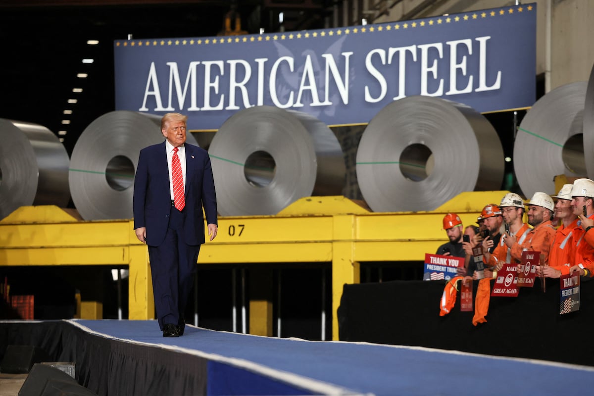 Trump anuncia que subirá del 25% al 50% los aranceles al acero y al aluminio el miércoles