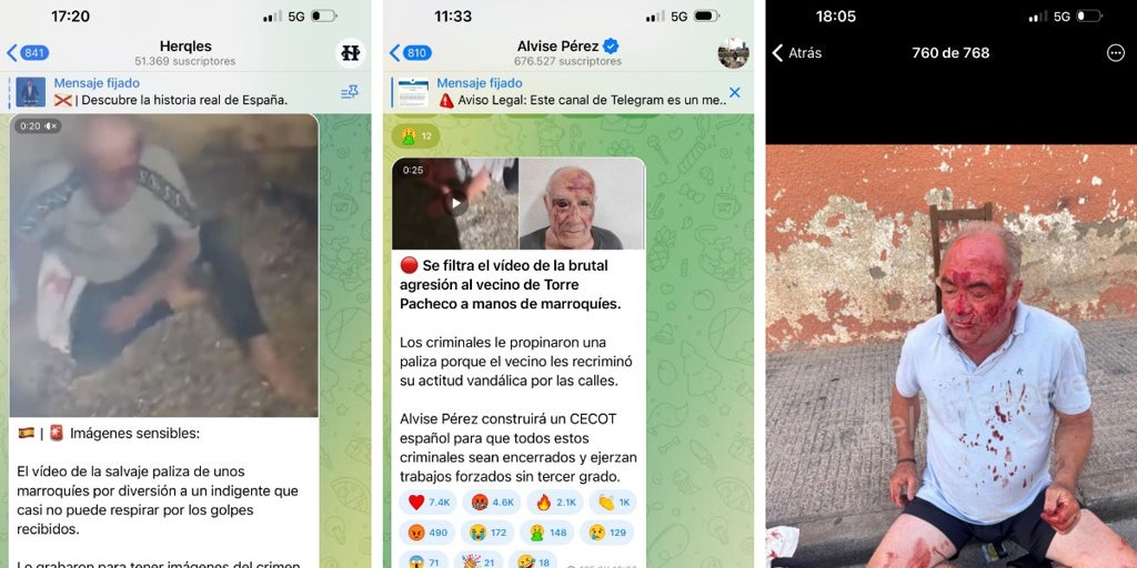 Alvise, neonazis y prorrusos: los ultras explotan Telegram para viralizar los bulos sobre Torre Pacheco