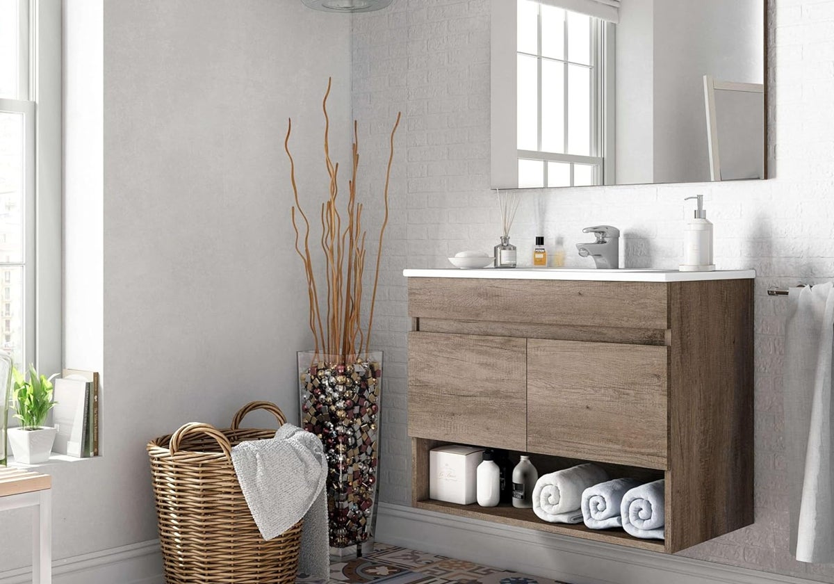 Renueva tu baño por poco dinero con estos muebles modernos y funcionales