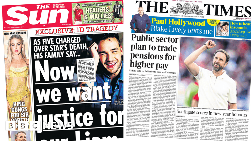 The Papers: ‘Arise Sir Gareth’ and ‘justice for our Liam’