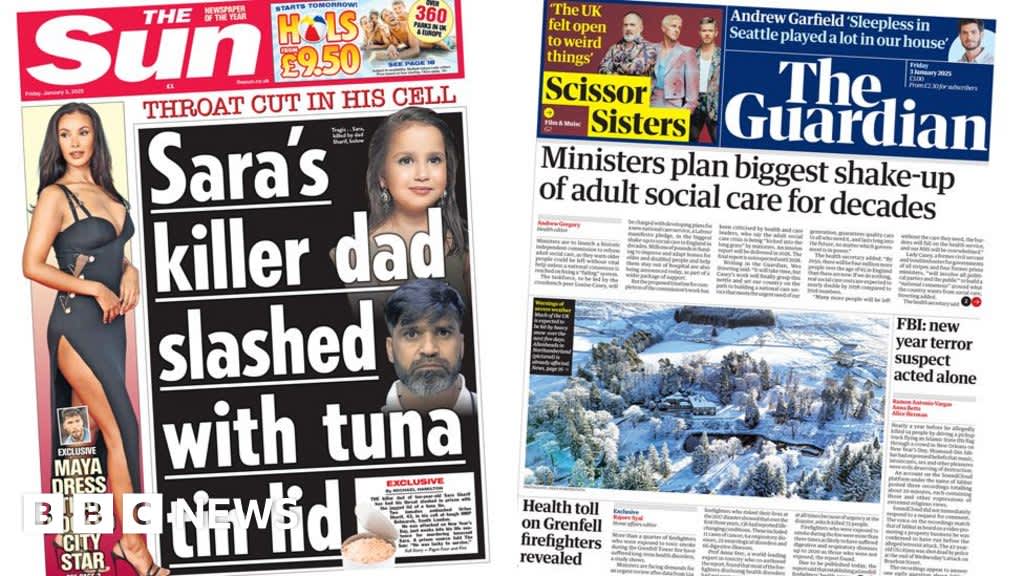 The Papers: Sara Sharif’s dad ‘attacked in prison’ and social care ‘shake-up’