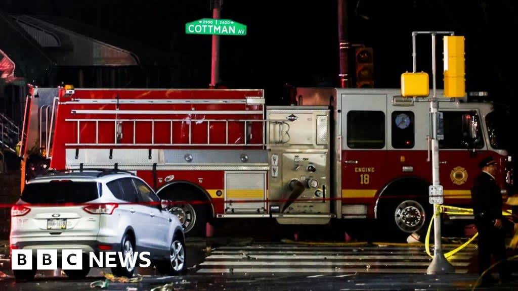 Medical jet with six on board crashes into Philadelphia neighbourhood