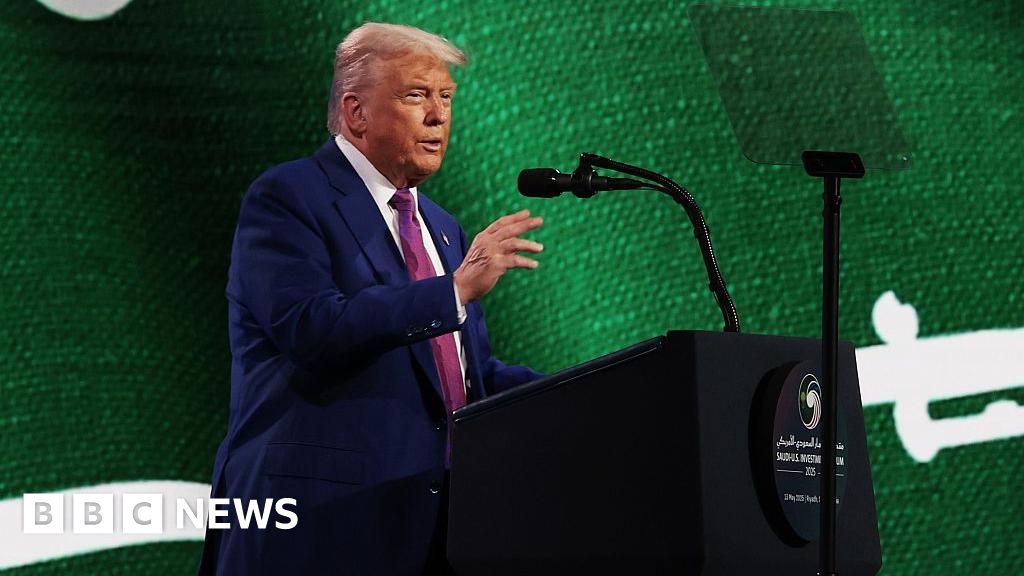 Trump plans to lift Syria sanctions and touts $142bn arms deal on Saudi visit